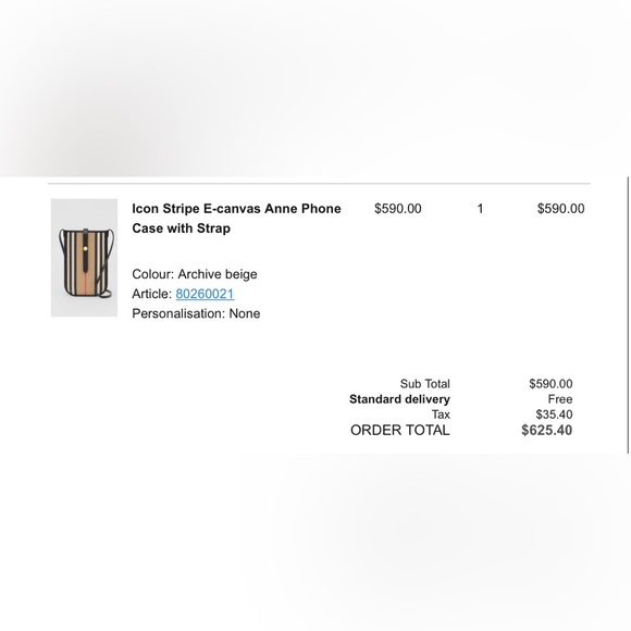 Burberry Icon Stripe E-canvas Anne Phone Case with Strap - Picture 5 of 5